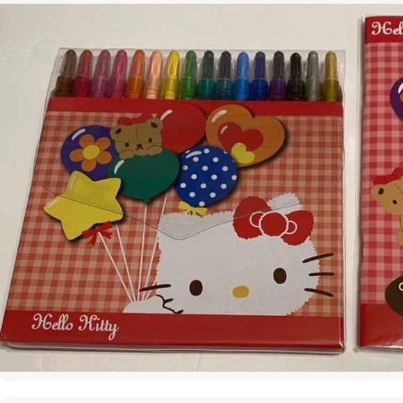 HELLO KITTY TWIST UP CRAYONS | 16 COLORS & Coloring Book With Stickers - Picture 4 of 5